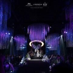 Nội Thất Khu Trình Diễn Show Cưới Starry Moonlight — Linh Nga Couture × JW Academy, TP.HCM