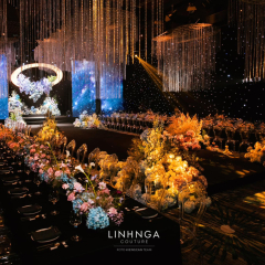 Nội Thất Khu Trình Diễn Show Cưới Starry Moonlight — Linh Nga Couture × JW Academy, TP.HCM