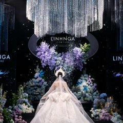 Nội Thất Khu Trình Diễn Show Cưới Starry Moonlight — Linh Nga Couture × JW Academy, TP.HCM