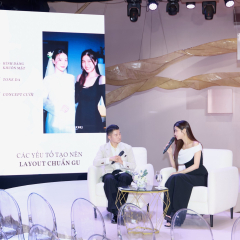 Nội Thất Khu Trình Diễn & Lounge Vietnam Wedding Week 2025 — Trung Dung Media, TP.HCM