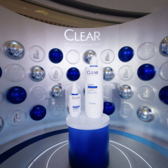 Nội thất khu activation CLEAR Scalp Lab — Step Into The Scalp World, Vạn Hạnh Mall, TP.HCM