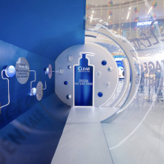 Nội thất khu activation CLEAR Scalp Lab — Step Into The Scalp World, Vạn Hạnh Mall, TP.HCM