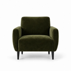 Ghế Sofa Armchair VIP - Nhung Xanh Olive