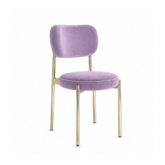 Ghế Velvet Khung Mạ Vàng Bóng - Nhung Tím Lilac