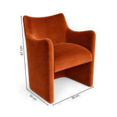 Ghế Sofa Muse - Nhung Cam Đất