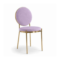 Ghế Moon Mạ Vàng Bóng - Nhung Tím Lilac