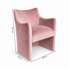 Ghế Sofa Muse - Nhung Hồng Đào