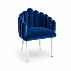 Ghế Bloom Armchair - Nhung Xanh Cobalt