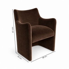 Ghế Sofa Muse - Nhung Nâu Chocolate