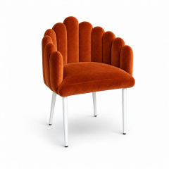 Ghế Bloom Armchair - Nhung Cam Đất