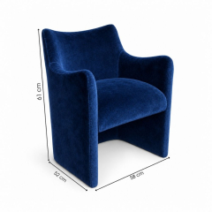 Ghế Sofa Muse - Nhung Xanh Cobalt