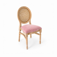 Ghế Louis XVI Lưng Mây - Nệm Màu