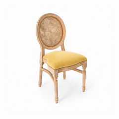 Ghế Louis XVI Lưng Mây - Nệm Màu