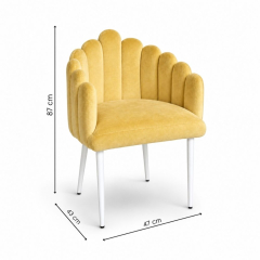 Ghế Bloom Armchair - Nhung Vàng Bơ