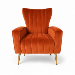 Ghế Sofa Armchair Aria - Nhung Cam Đất