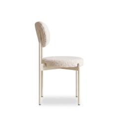 Ghế Velvet Khung Trắng - Lông Cừu Trắng