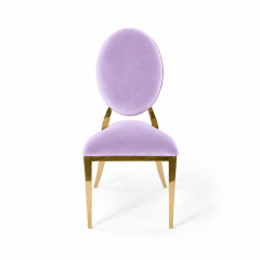 Ghế Louis Banquet Mạ Vàng - Nhung Tím Lilac