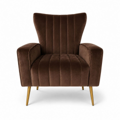 Ghế Sofa Armchair Aria - Nhung Nâu Chocolate