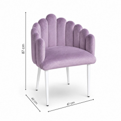 Ghế Bloom Armchair - Nhung Tím Lilac