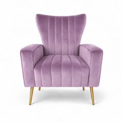 Ghế Sofa Armchair Aria - Nhung Tím Lilac