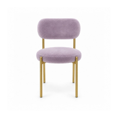 Ghế Velvet Khung Mảnh Vàng Champagne - Nhung Tím Lilac