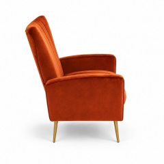 Ghế Sofa Armchair Aria - Nhung Cam Đất