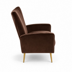 Ghế Sofa Armchair Aria - Nhung Nâu Chocolate