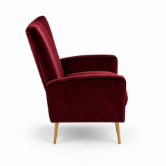 Ghế Sofa Armchair Aria - Nhung Đỏ Burgundy