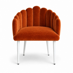 Ghế Bloom Armchair - Nhung Cam Đất