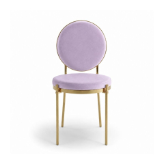 Ghế Moon Mạ Vàng Bóng - Nhung Tím Lilac