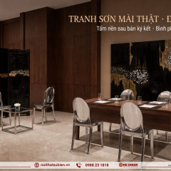 Sơn mài và bình phong Việt vào sự kiện cao cấp: điểm nhấn di sản hay đồ giả rẻ tiền?