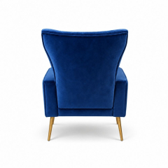 Ghế Sofa Armchair Aria - Nhung Xanh Cobalt