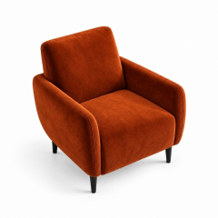 Ghế Sofa Armchair VIP - Nhung Cam Đất