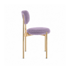 Ghế Velvet Khung Mạ Vàng Bóng - Nhung Tím Lilac