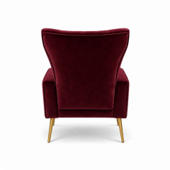 Ghế Sofa Armchair Aria - Nhung Đỏ Burgundy