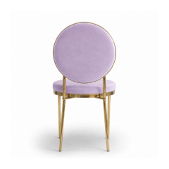 Ghế Moon Mạ Vàng Bóng - Nhung Tím Lilac