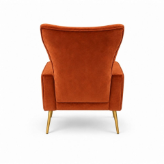 Ghế Sofa Armchair Aria - Nhung Cam Đất