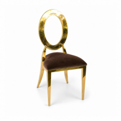 Ghế Louis Oval Mạ Vàng - Nệm Nhung Màu