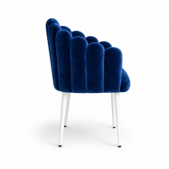 Ghế Bloom Armchair - Nhung Xanh Cobalt