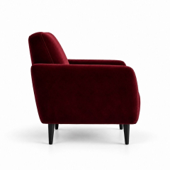 Ghế Sofa Armchair VIP - Nhung Đỏ Burgundy