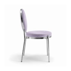 Ghế Moon Mạ Bạc Bóng - Nhung Tím Lilac