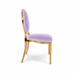 Ghế Louis Banquet Mạ Vàng - Nhung Tím Lilac