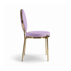 Ghế Moon Mạ Vàng Bóng - Nhung Tím Lilac