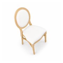 Ghế Louis XVI Lưng Phủ Da 
