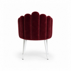 Ghế Bloom Armchair - Nhung Đỏ Burgundy