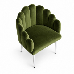 Ghế Bloom Armchair - Nhung Xanh Olive