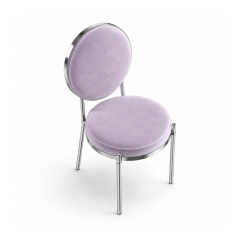 Ghế Moon Mạ Bạc Bóng - Nhung Tím Lilac