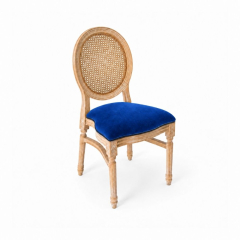Ghế Louis XVI Lưng Mây - Nệm Màu