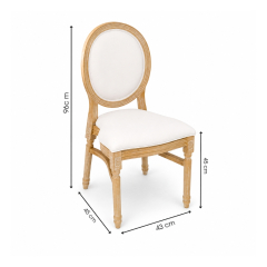 Ghế Louis XVI Lưng Phủ Da 