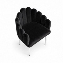 Ghế Bloom Armchair - Nhung Đen